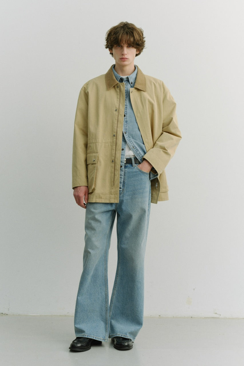 Dunst Unisex Cotton Chore Jacket Beige