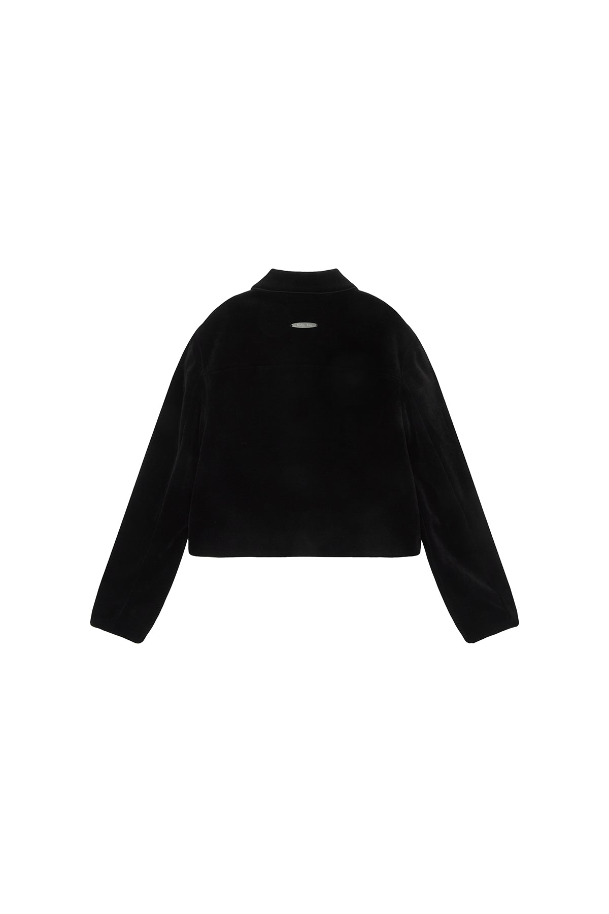 Matinkim Velvet Double Crop Jacket IN Black