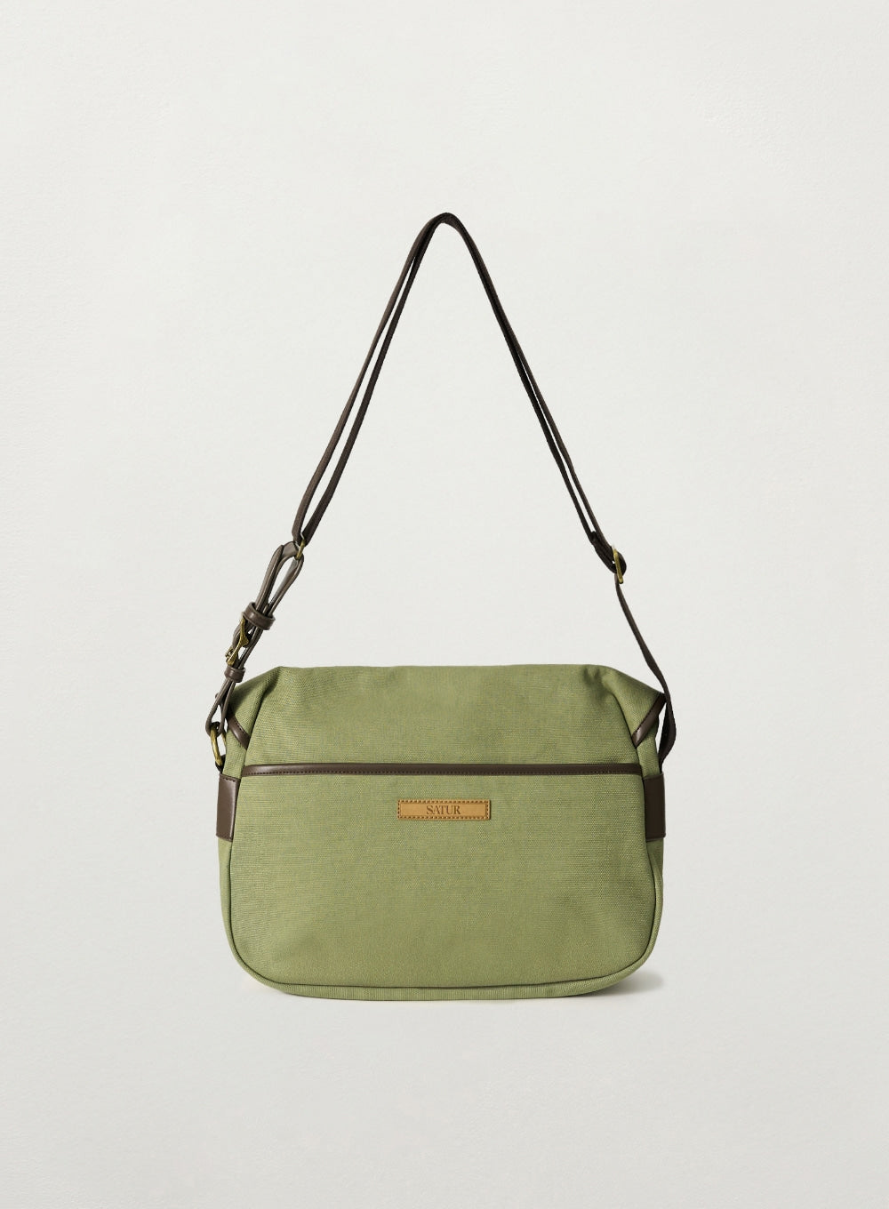 [satur] Classic Canvas Shoulder Bag - Khaki