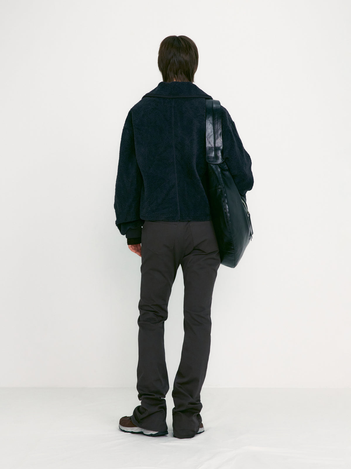 Low Classic Fleece Lace Up Anorak Charcoal