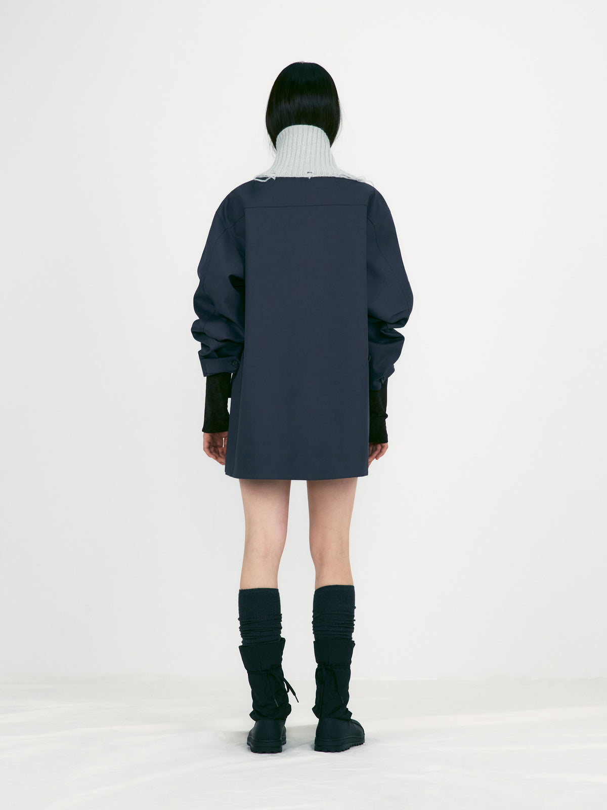 Low Classic Cotton Safari Jacket Greyish Blue