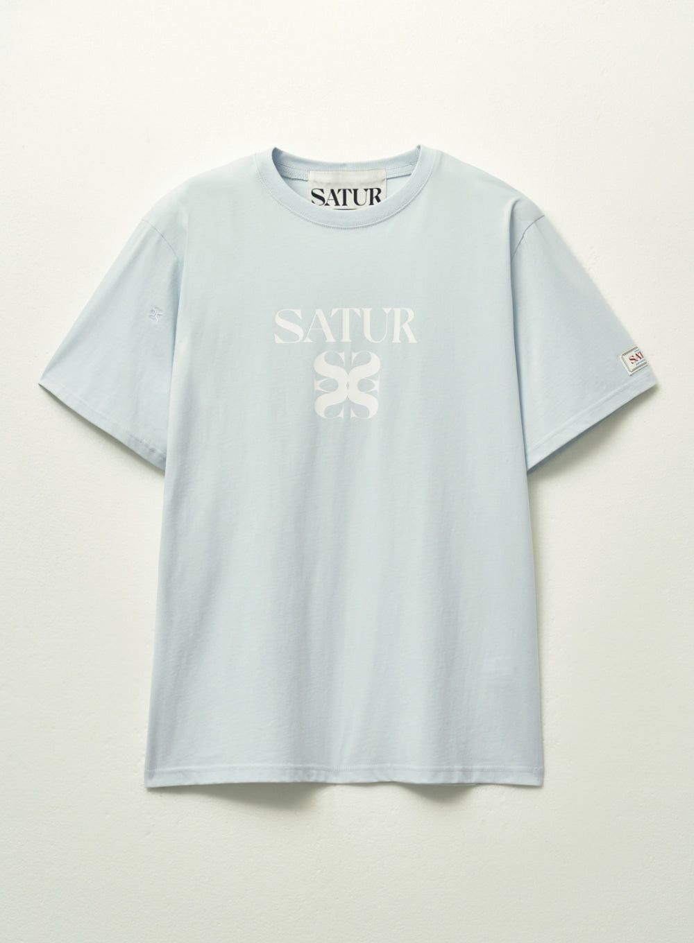 [satur] Classic Logo T-Shirt - Ice Blue