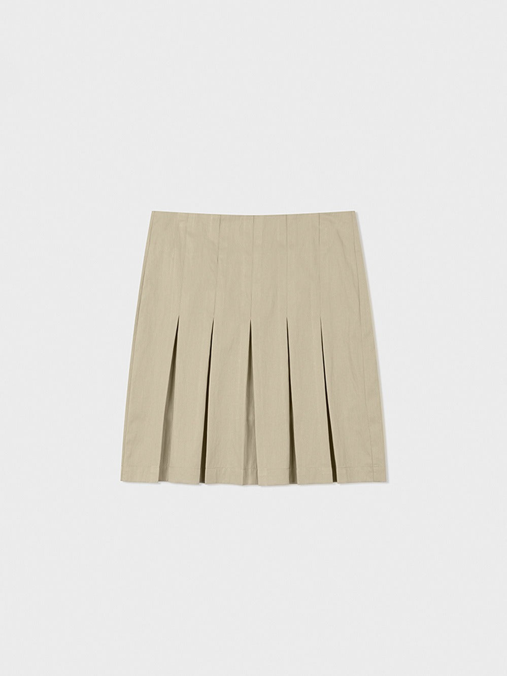Low Classic Soft Nylon Pleated Skirt Beige