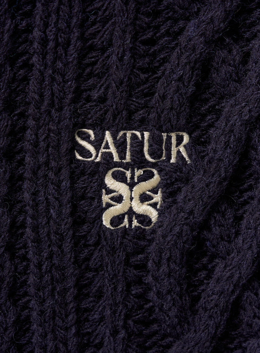 Satur (W) Lawton Cowichan Knit Cardigan - Navy
