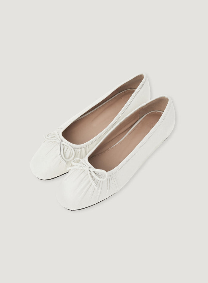 Mango Maniplease Born Shirring Flat Shoes