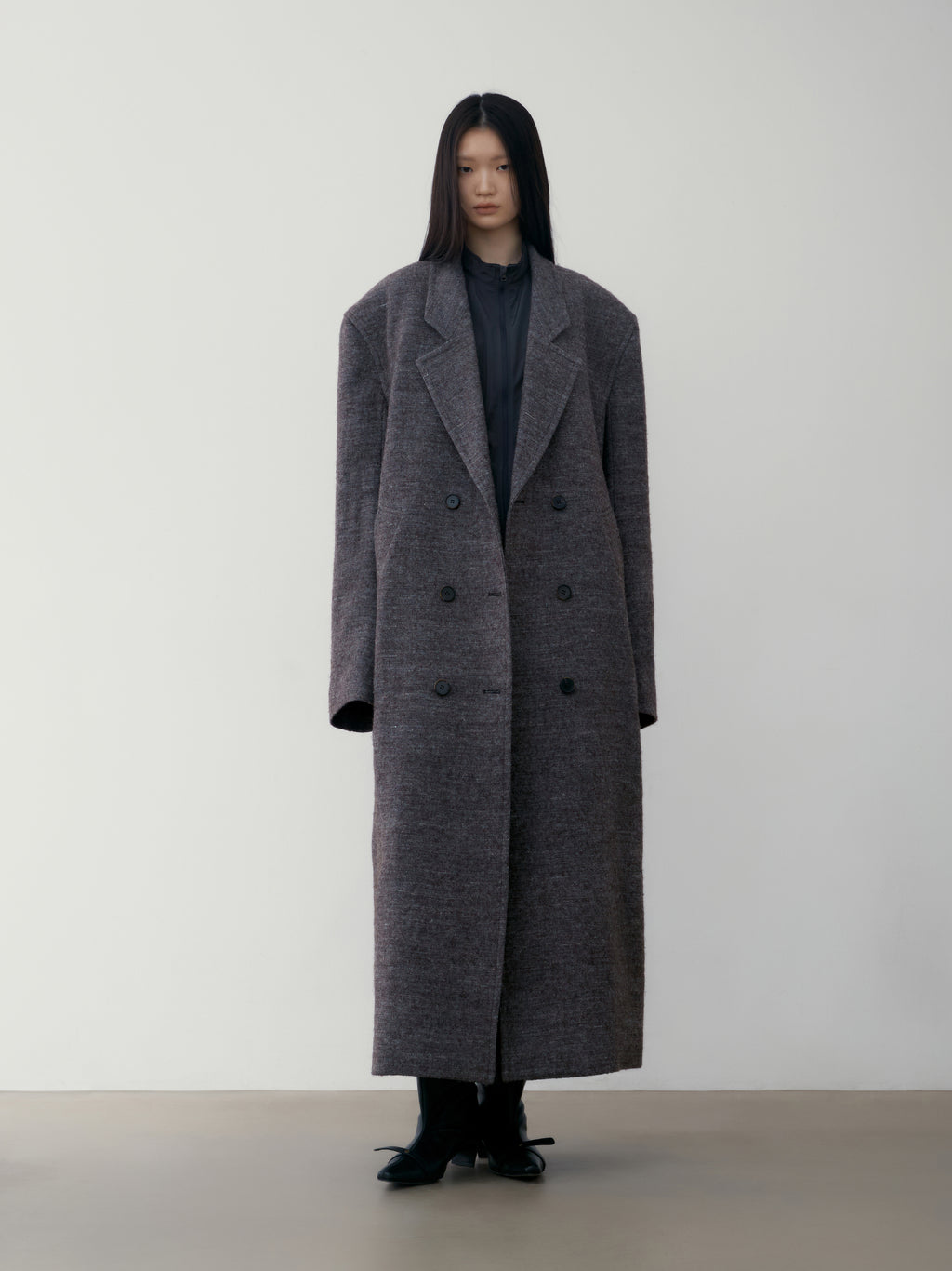[low_classic] MELANGE WOOL OVERSIZED COAT
GREY