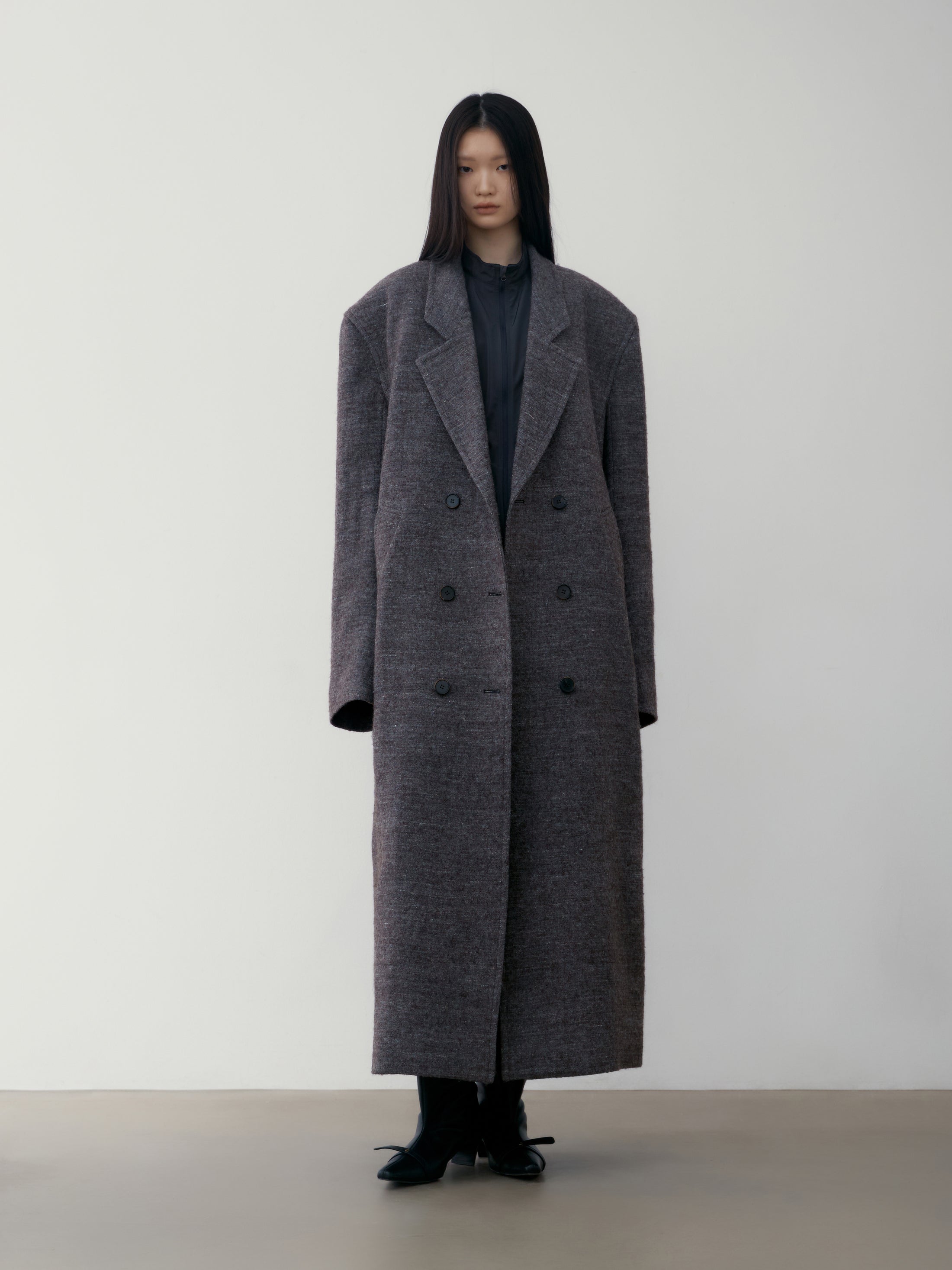 [low_classic] MELANGE WOOL OVERSIZED COAT
GREY