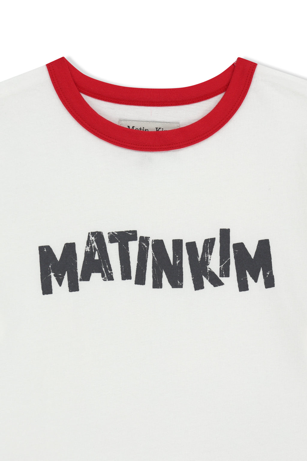 Matinkim Matin Logo Ringer Crop Top IN White