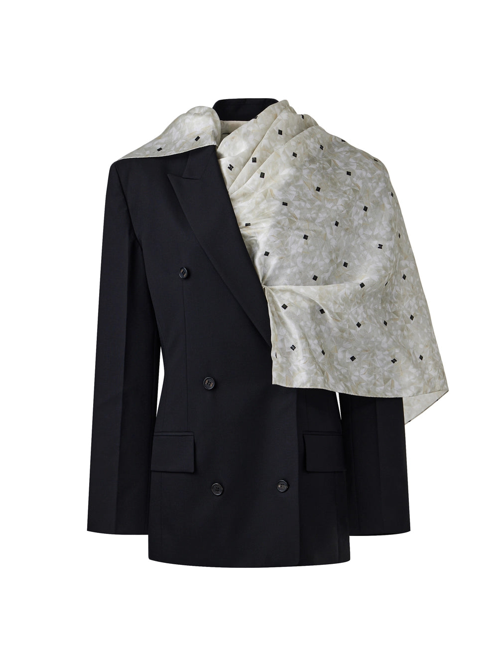EENK Scarf Double Jacket - Black