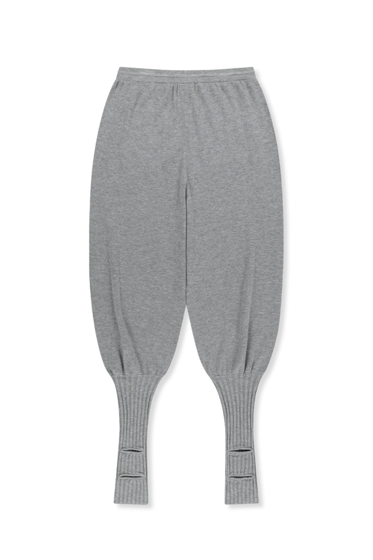 Matinkim Leg Warmer Knit Jogger Pants IN Grey