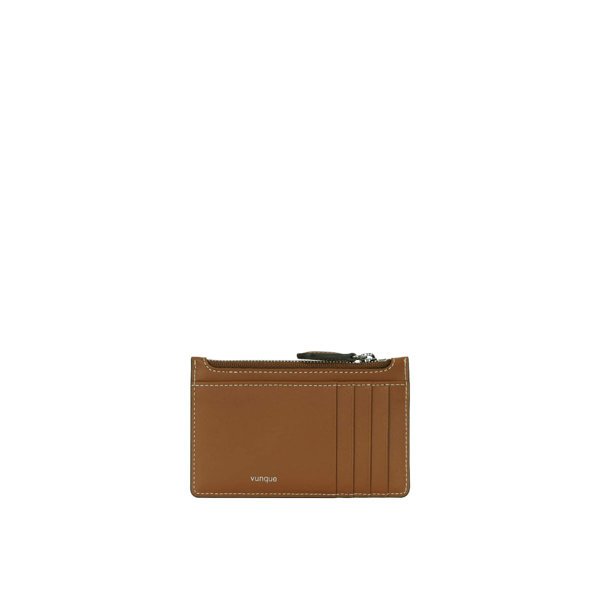 Vunque Perfec Index Zipper Card Wallet Camel