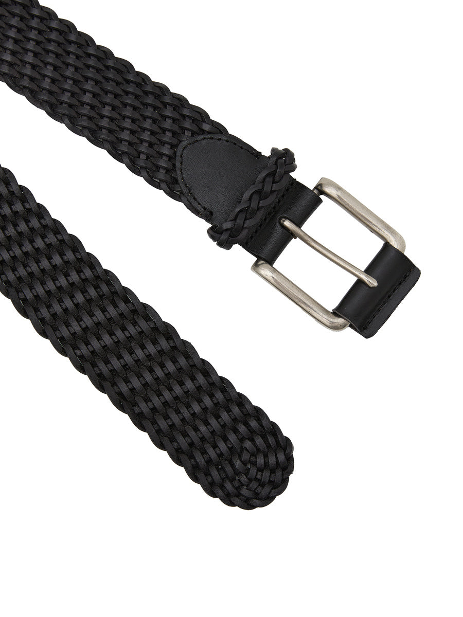 GLOWNY G Twist Leather Belt (Black)