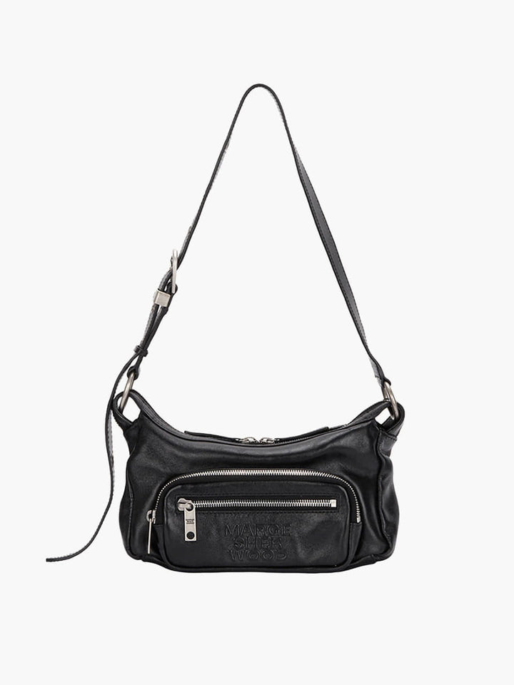 Margesherwood Outpocket Hobo Mini black glossy plain