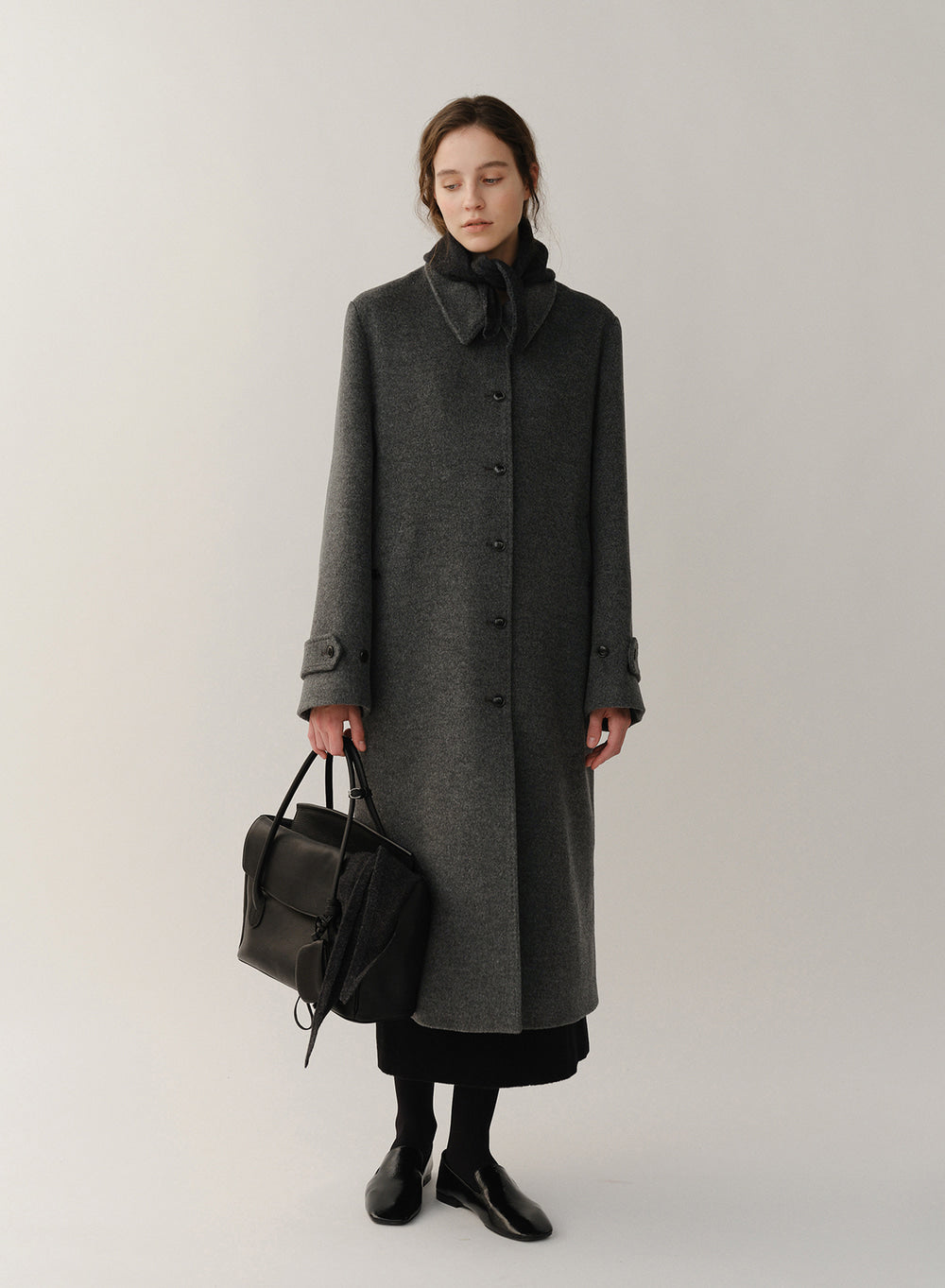 Kindersalmon Courie Coat Melange Slate