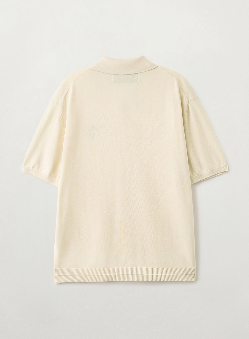 Satur Collar Half Knit Cardigan - Cream