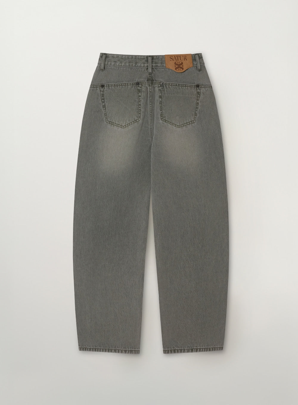 Satur Round Color Denim Pants - Khaki