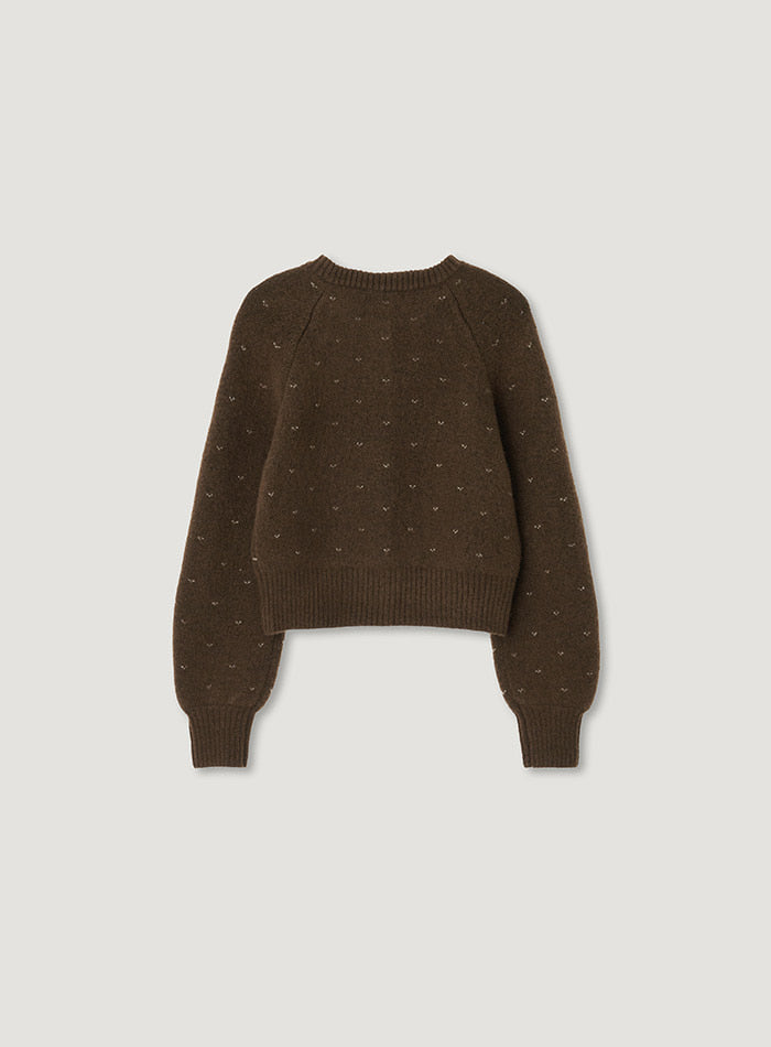 Mango Maniplease Dani Wool Cardigan Brown