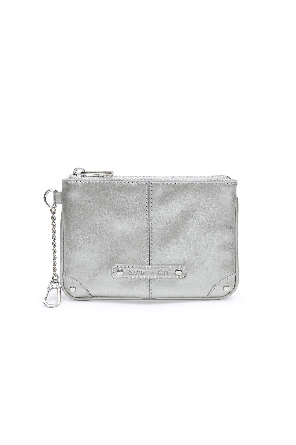 [matinkim] Rivet Point Mini Coin Wallet IN Dark Silver