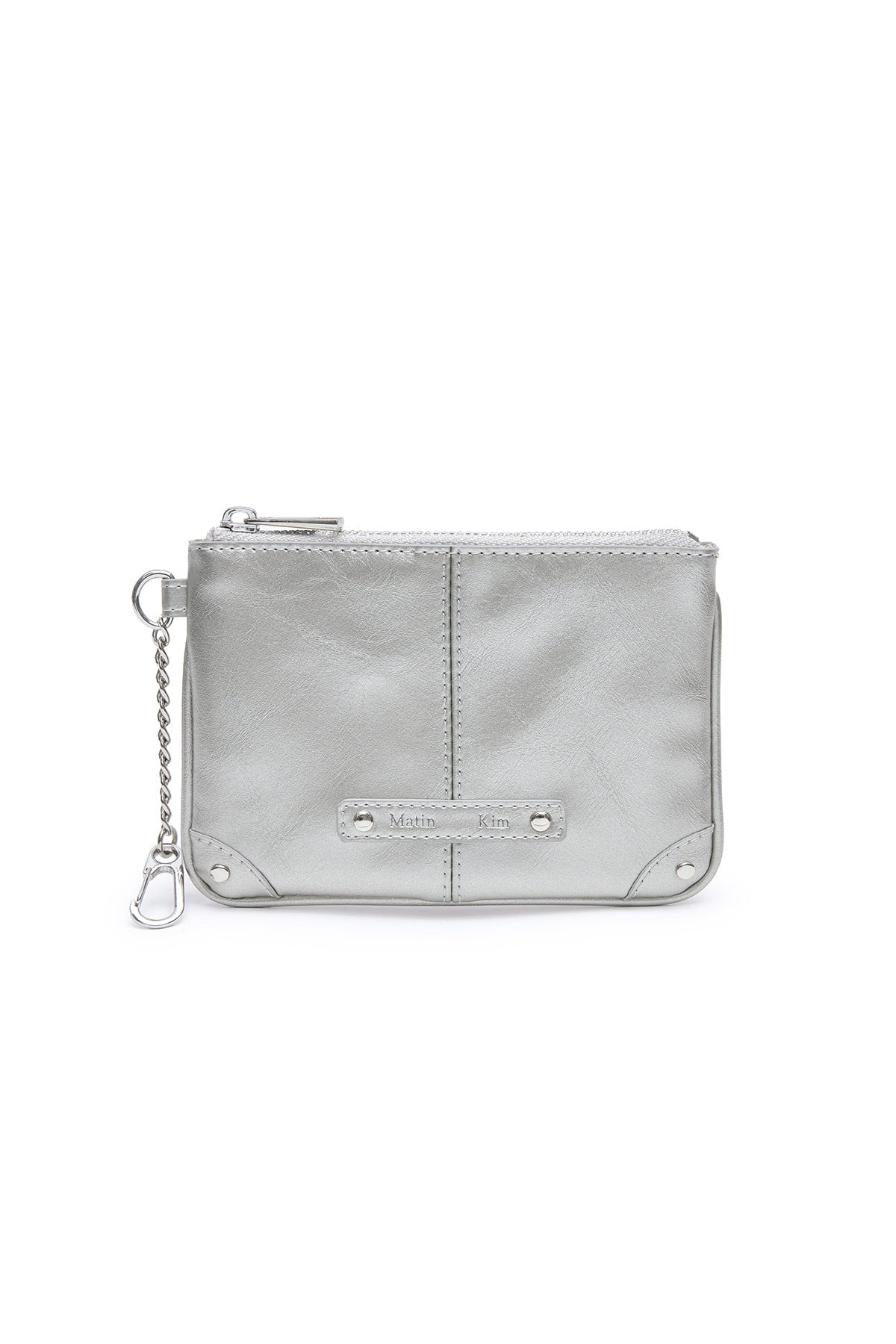 [matinkim] Rivet Point Mini Coin Wallet IN Dark Silver