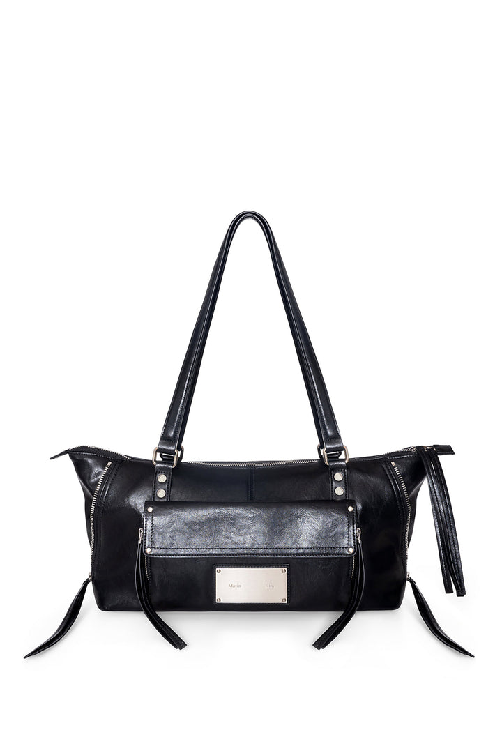 Matinkim Flap Pocket Shoulder Bag In Black