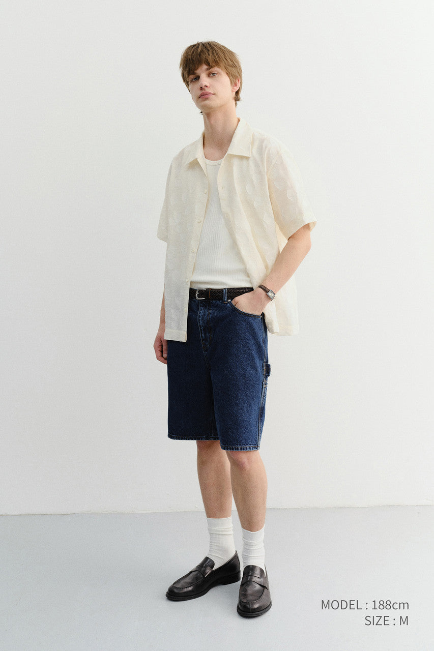 Dunst Classic Carpenter Denim Shorts Classic Blue