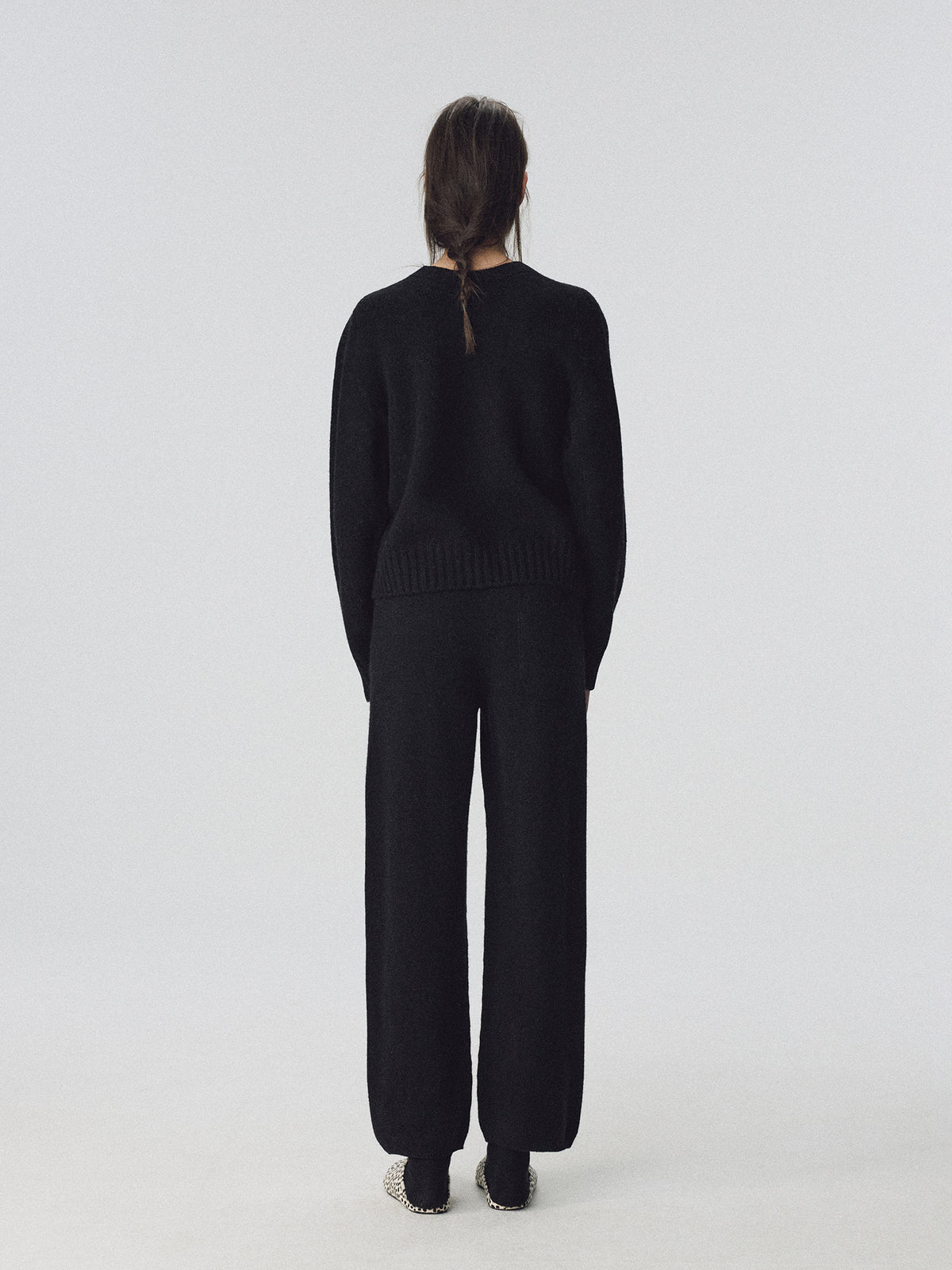 Nothing Written Bunny wool pullover knit (Black) (Pre-order, ships from Feb 13)