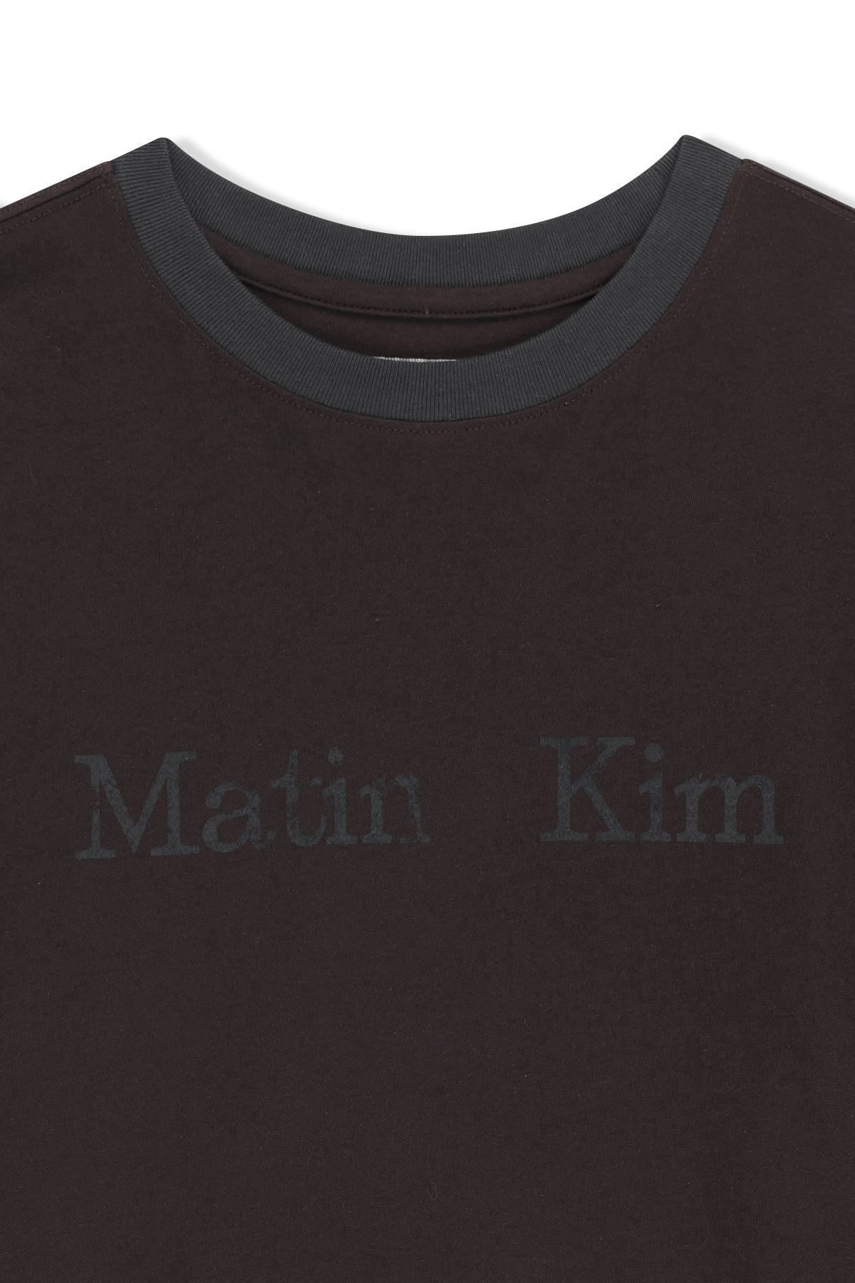 Matinkim Tonal Block Logo Top IN Brown