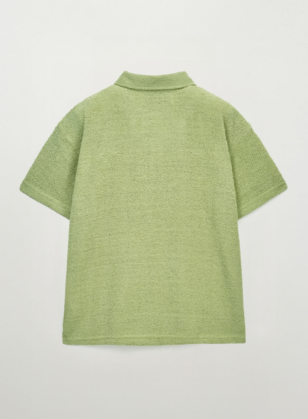 [SATUR] Hairy Collar T-Shirt - Light Green