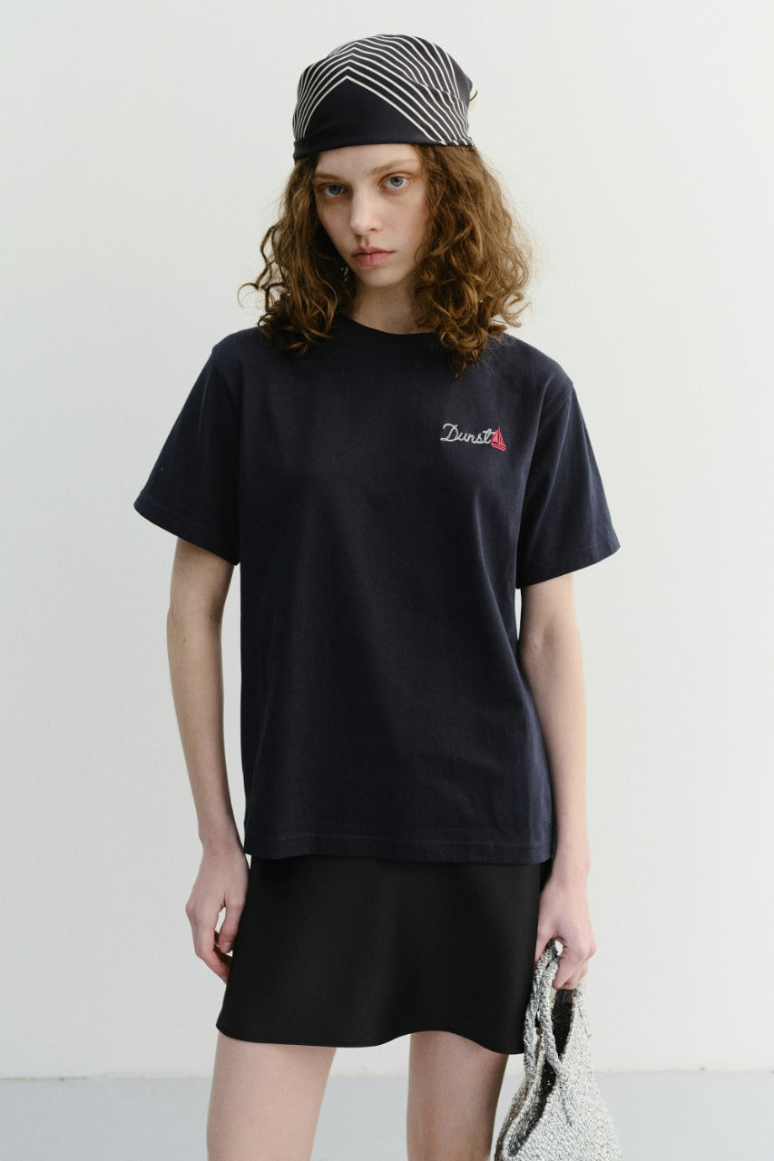 Dunst Unisex Marine Logo T-Shirt French Navy