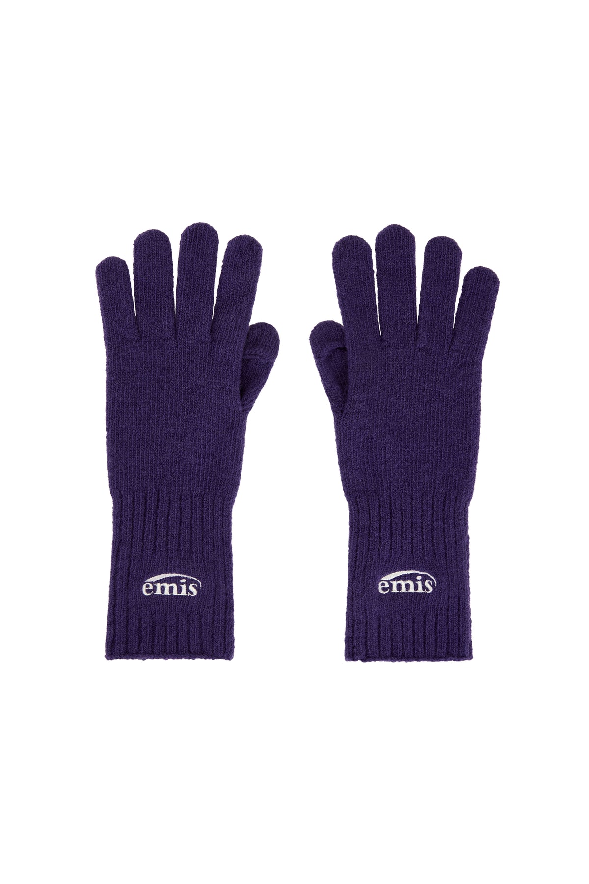Emis Flip Finger Knit Gloves-Purple