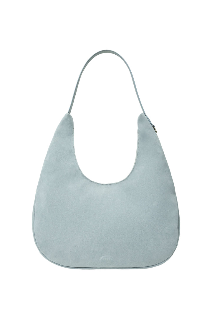 Emis Suede Shoulder Bag-Ash Blue