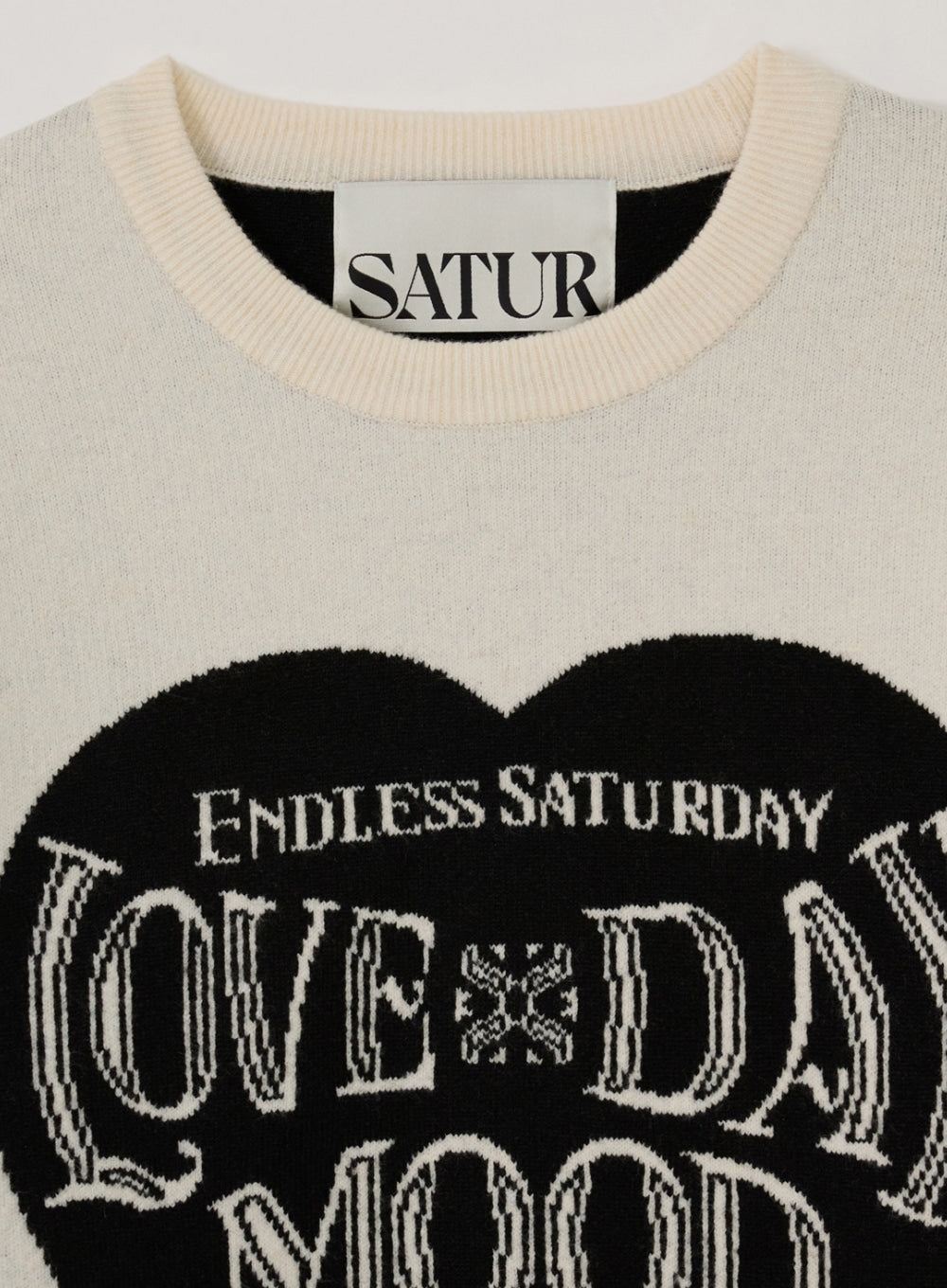 [satur] Saturday Retro Mood Pullover Knit - Cream