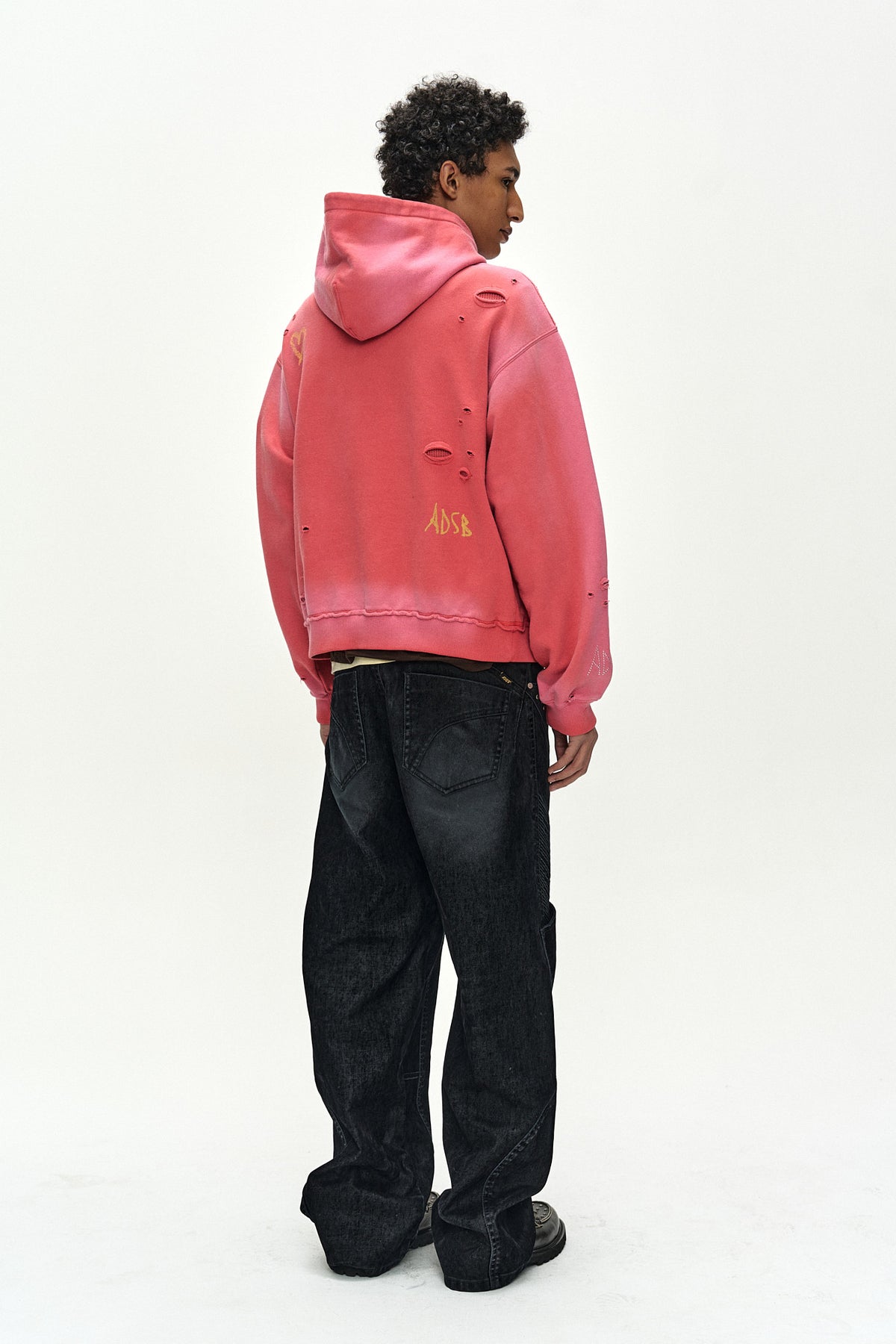 Andersson Bell (Essential) Unisex Spray Washed Again Lip Hoodie
