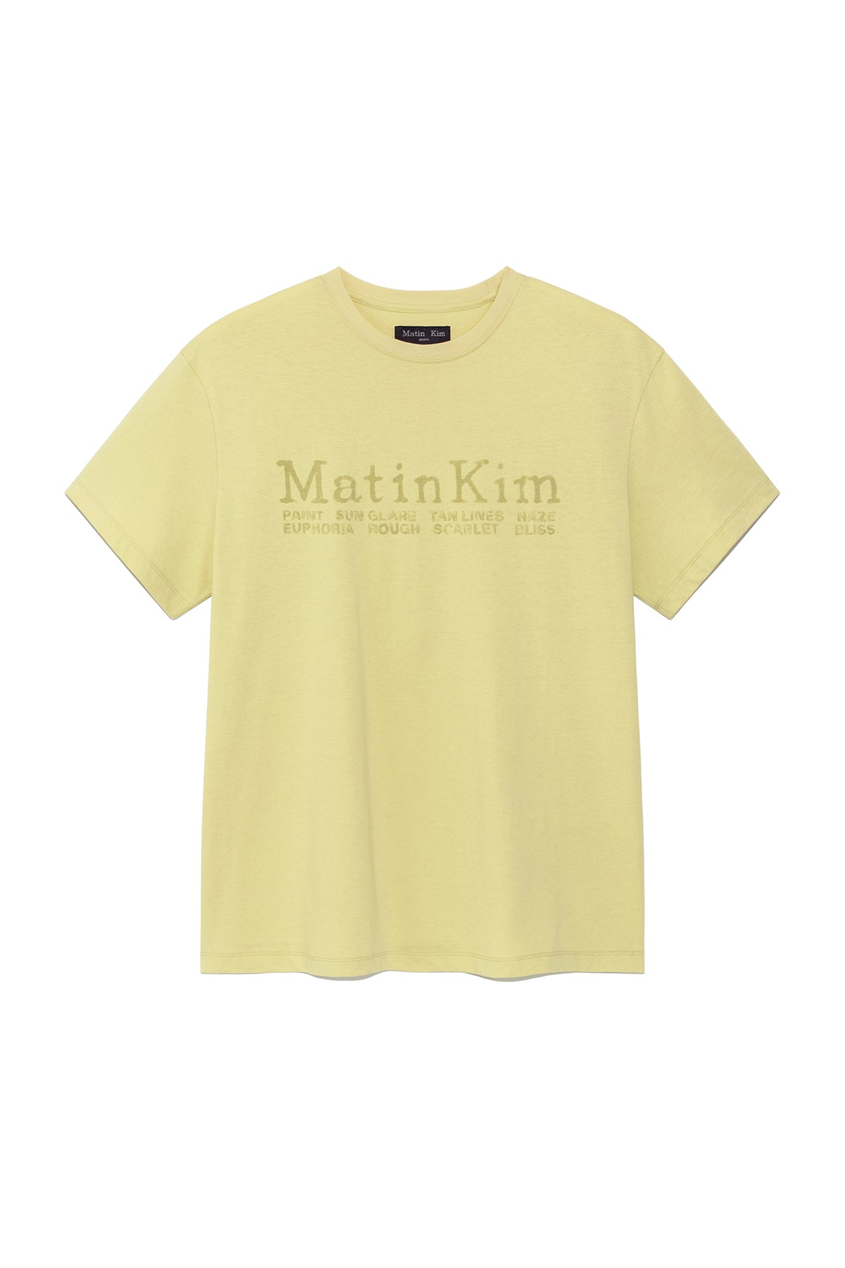Matinkim Sweat Printing Logo Top For Men IN Light Yellow