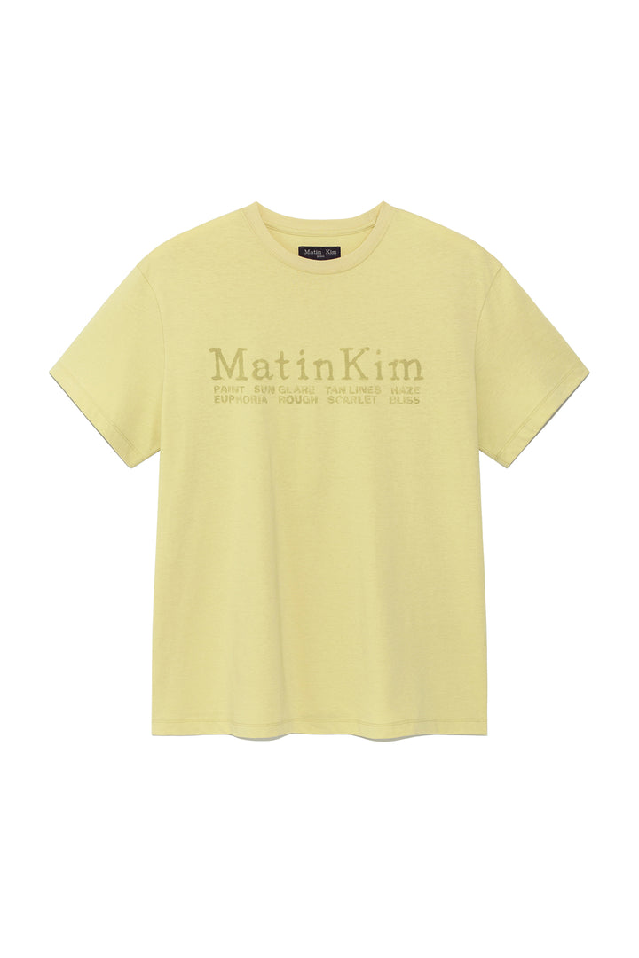 Matinkim Sweat Printing Logo Top For Men IN Light Yellow