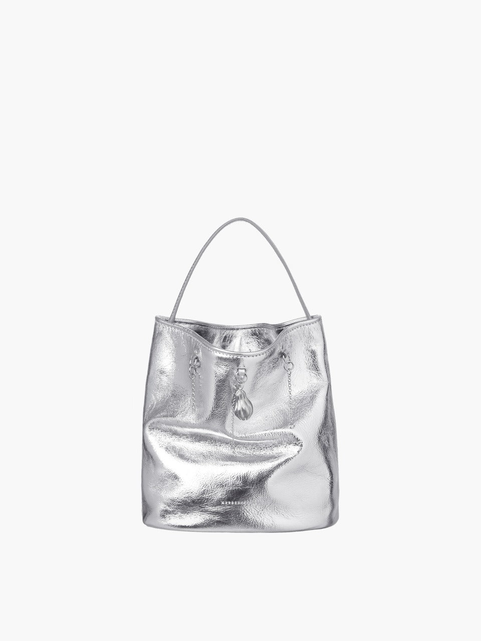 Margesherwood Wired Bucket silver crinkle