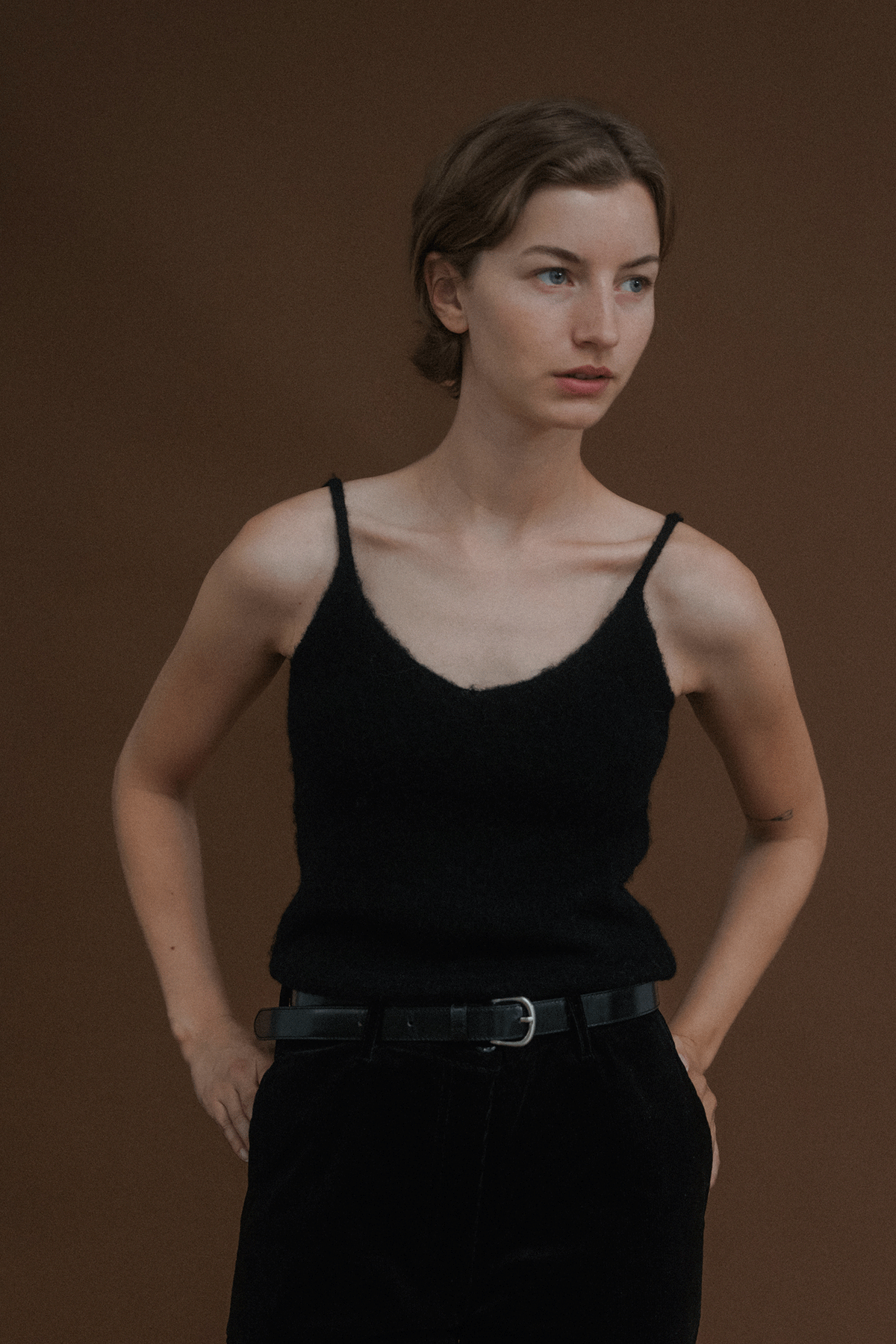 Nothing Written Kotte alpaca sleeveless knit (Black)