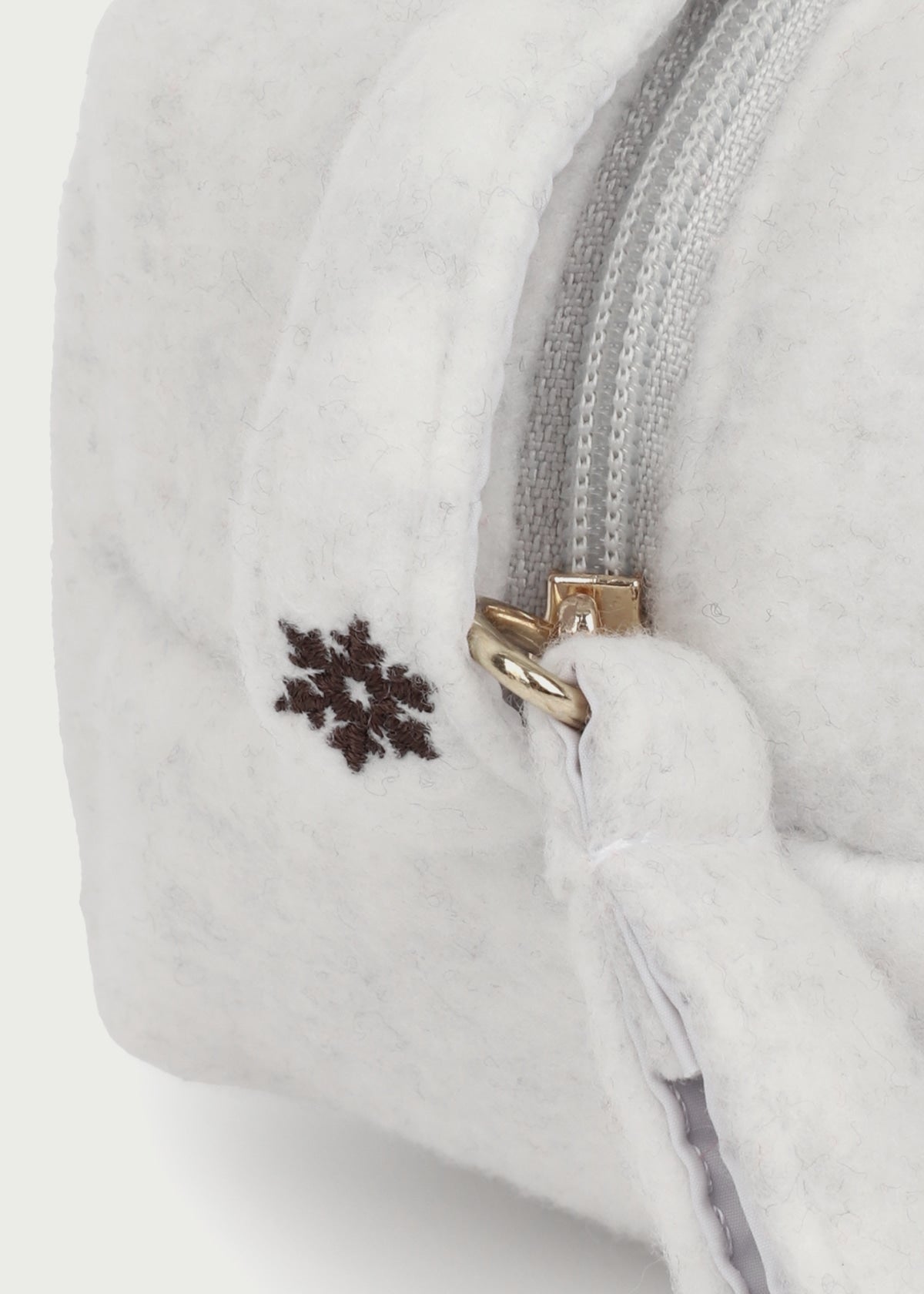 Depound fleece square pouch - light grey (S)
