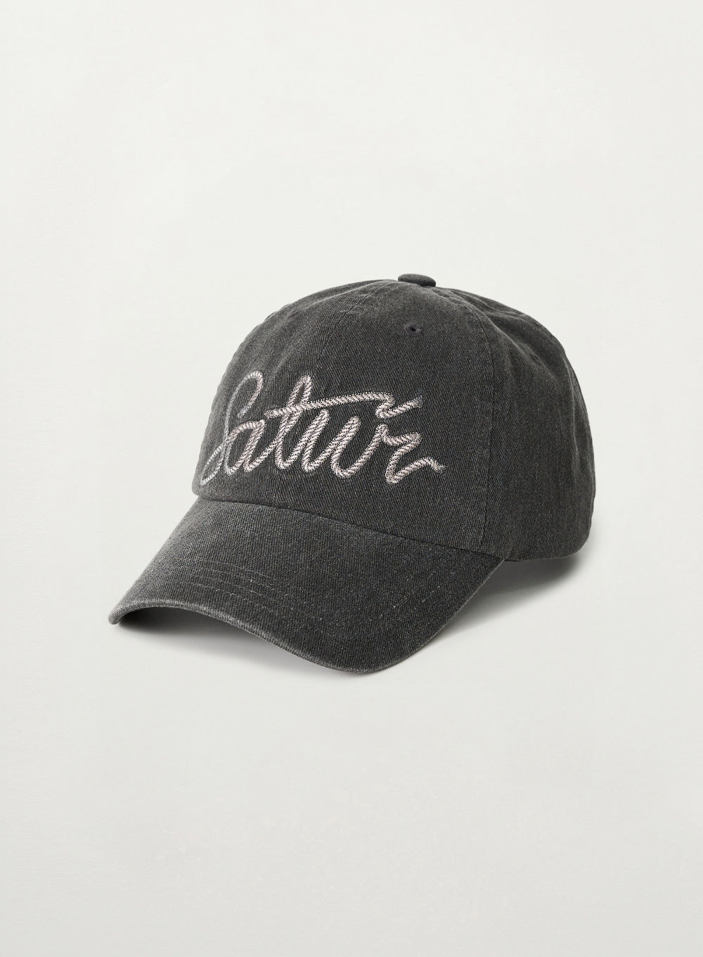 [satur] Rope Logo Vintage Washed Ball Cap - Charcoal