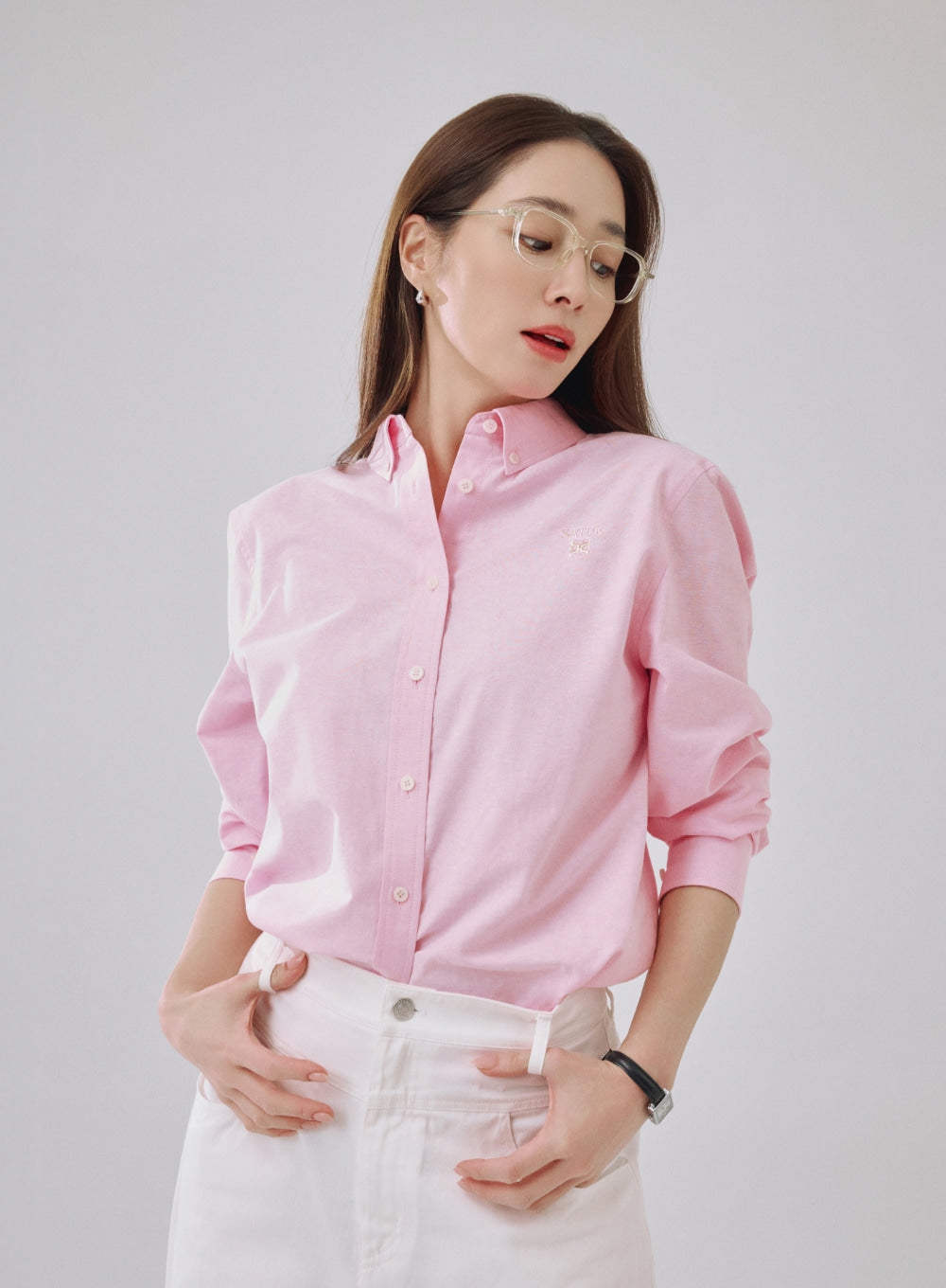 Satur Loren Oxford Shirt - Pink