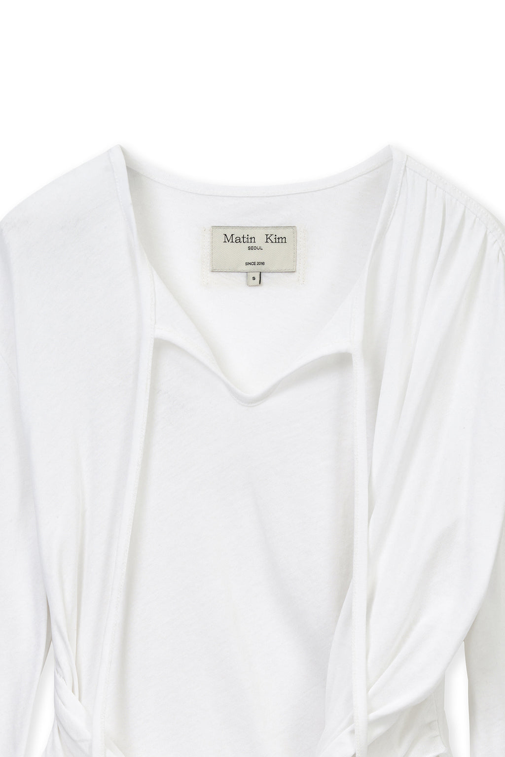 Matinkim Tied Drapery Top IN White