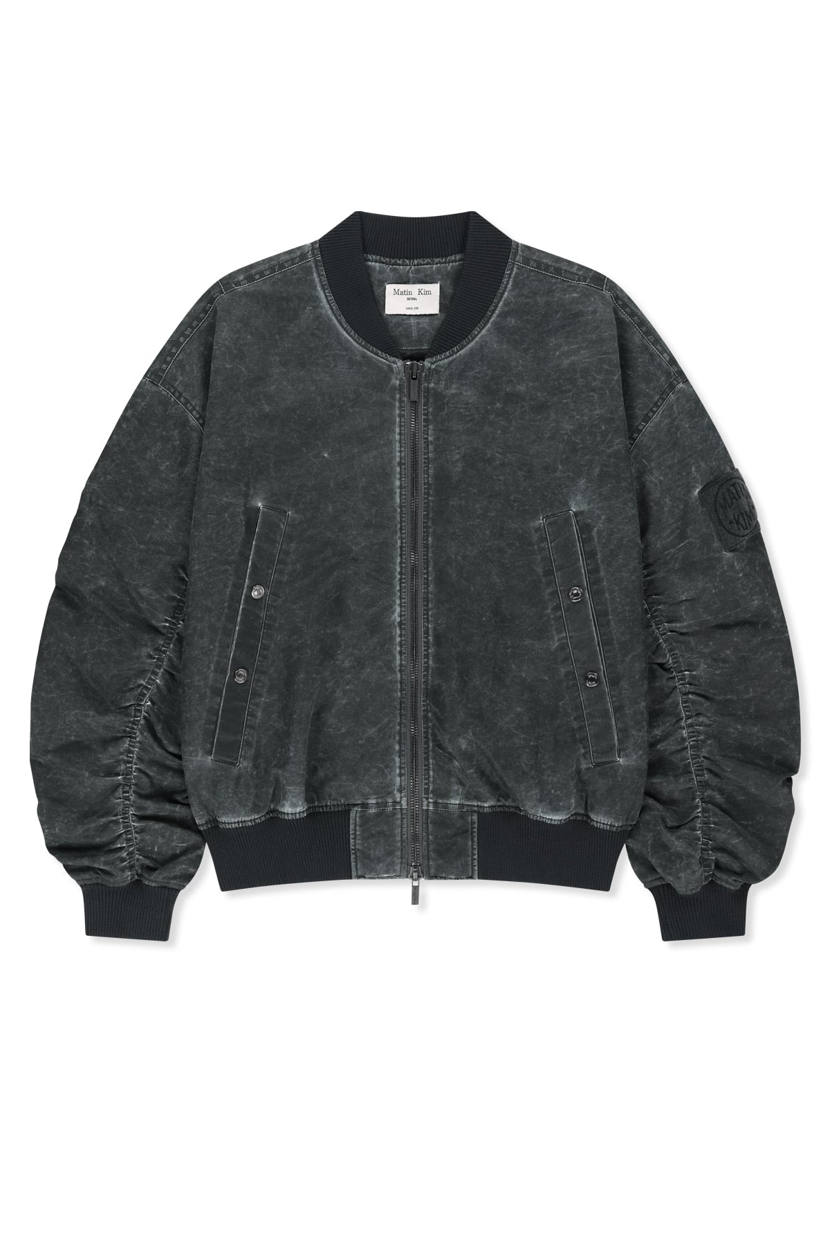 Matinkim Pigment Coated Back Logo Jumper IN Charcoal