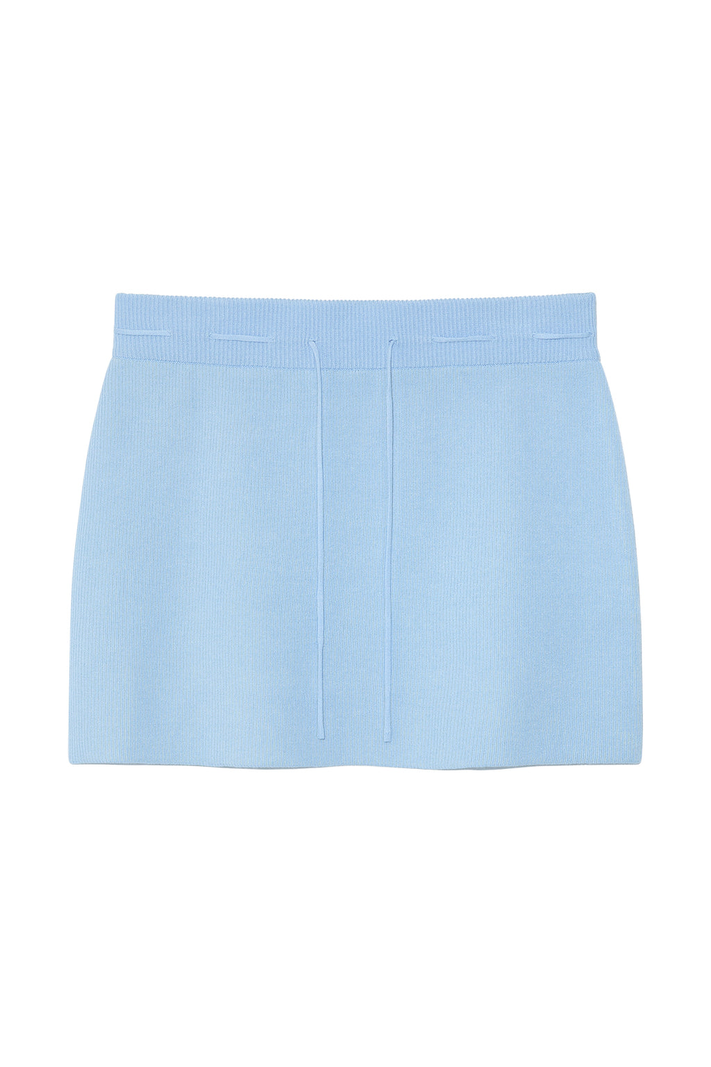 Matinkim Two Tone Banding Knit Mini Skirt IN Blue
