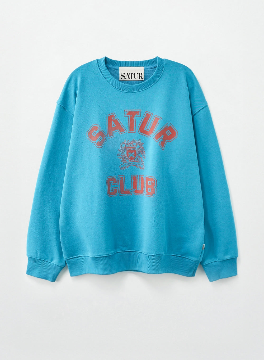 [SATUR] Crest Symbol Sweatshirt - Blue