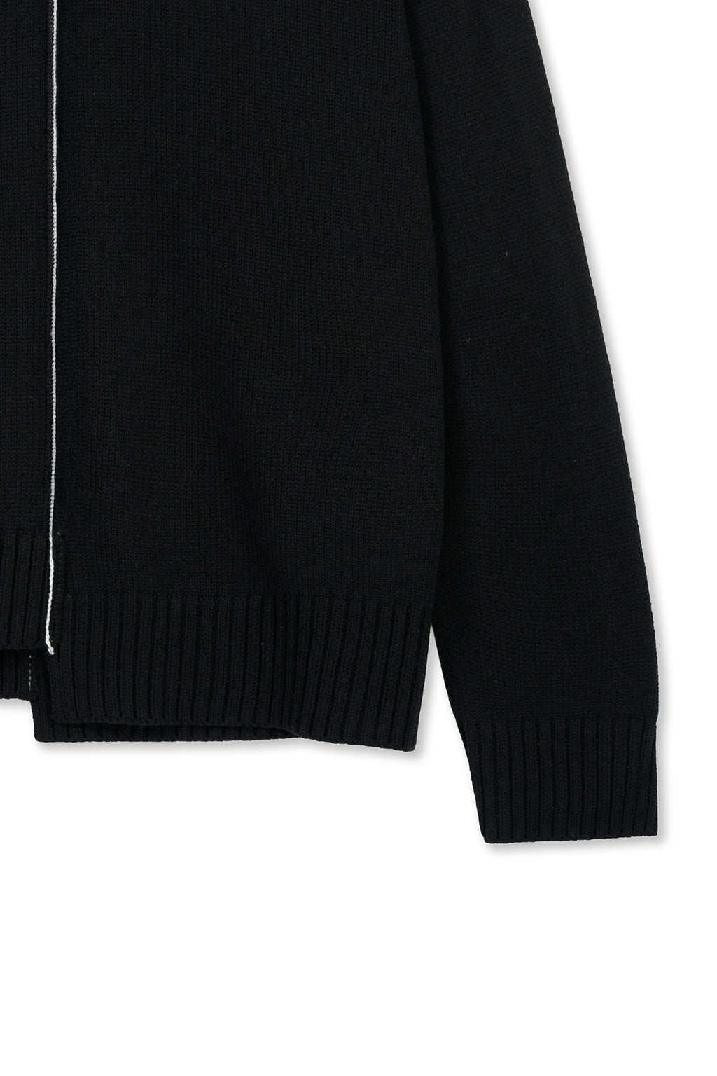 [matinkim] Asymmetric Logo Knit Pullover IN Black