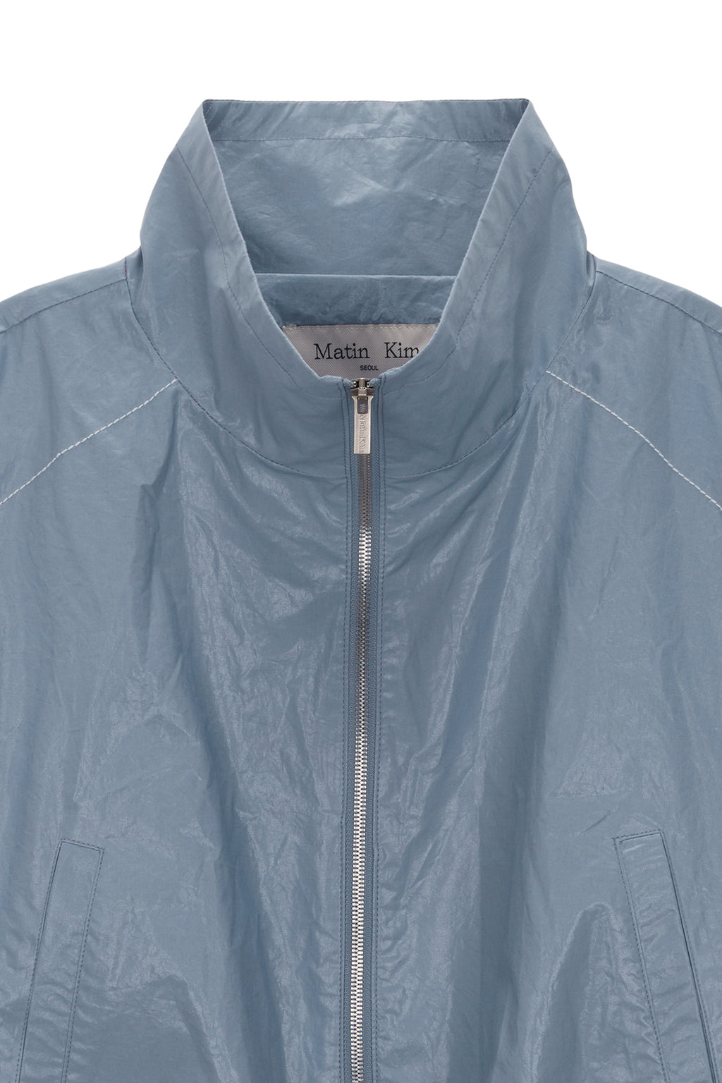 [matinkim] MATIN COATING CROP BLOUSON IN SKY