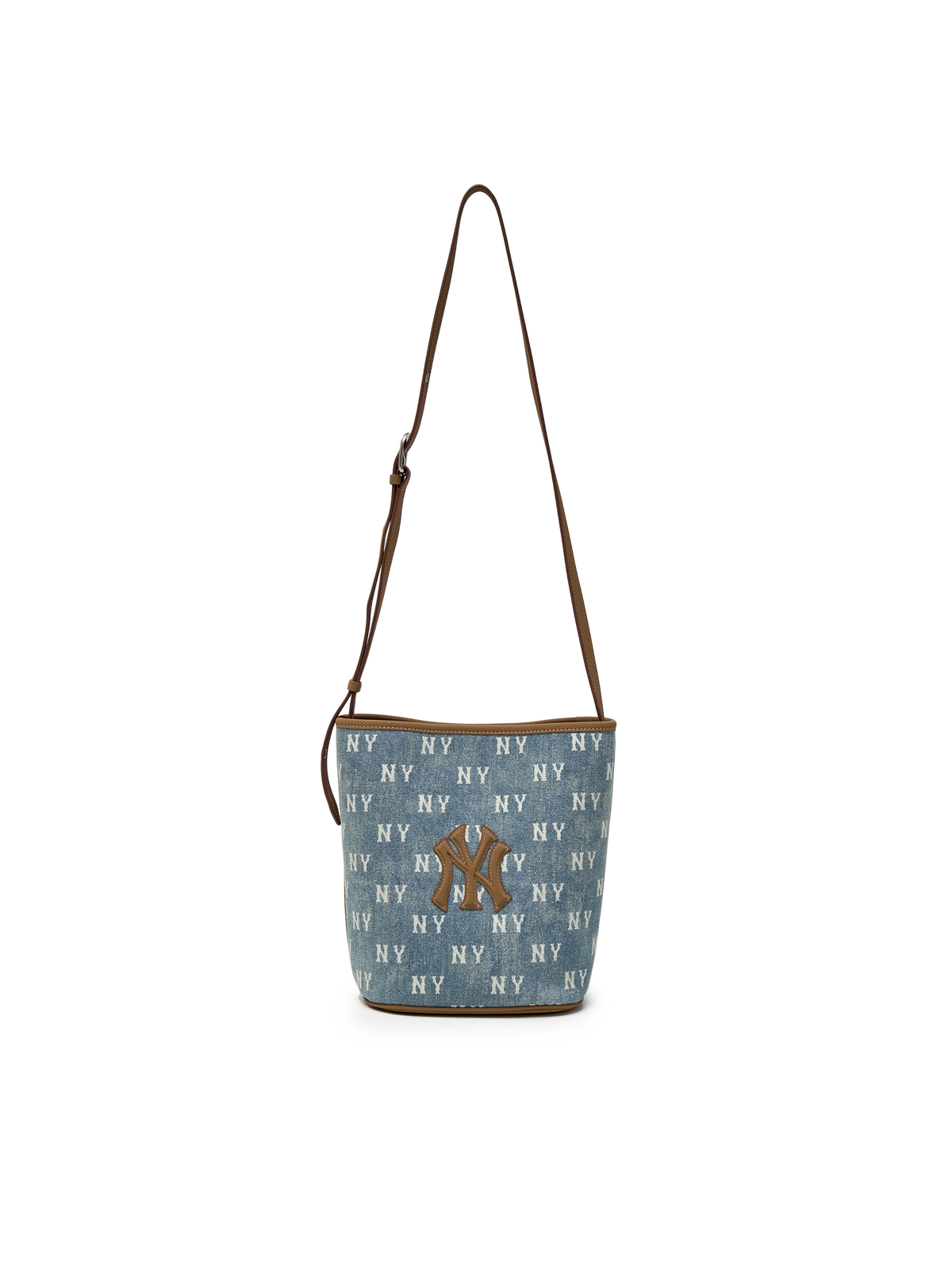 Mlb Classic Monogram Vintage Denim Bucket Bag