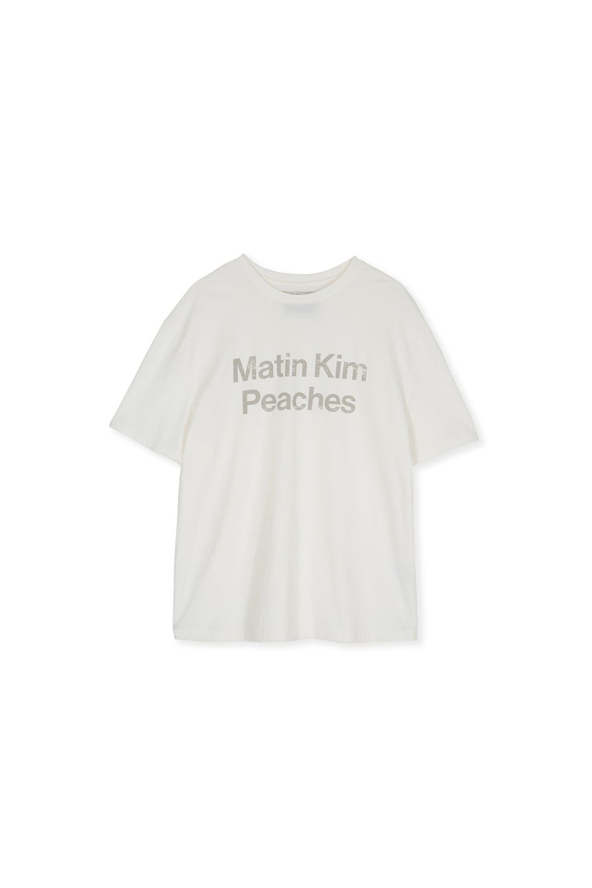 [matinkim] PEACHES LOGO GRAPHIC TOP IN WHITE