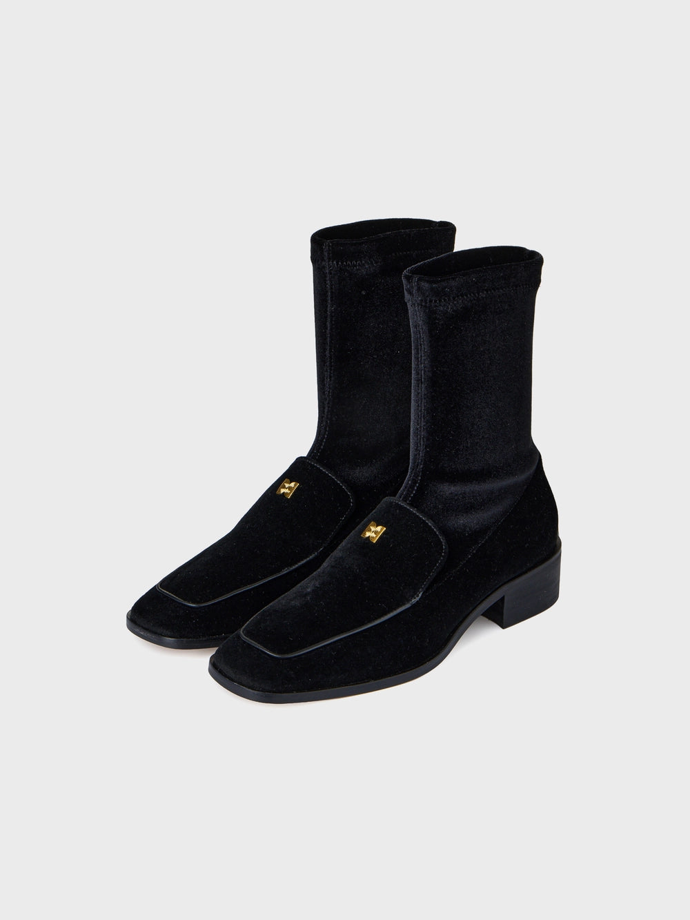 EENK Layered Texture Loafer Boots - Black