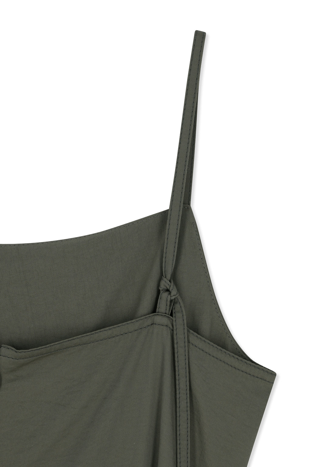 Matinkim Sleeveless Wrap Dress IN Khaki